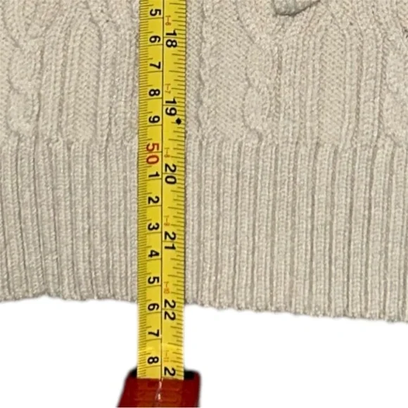 Zara Cream Turtleneck Cable Knit Sweater - Picture 7 of 8
